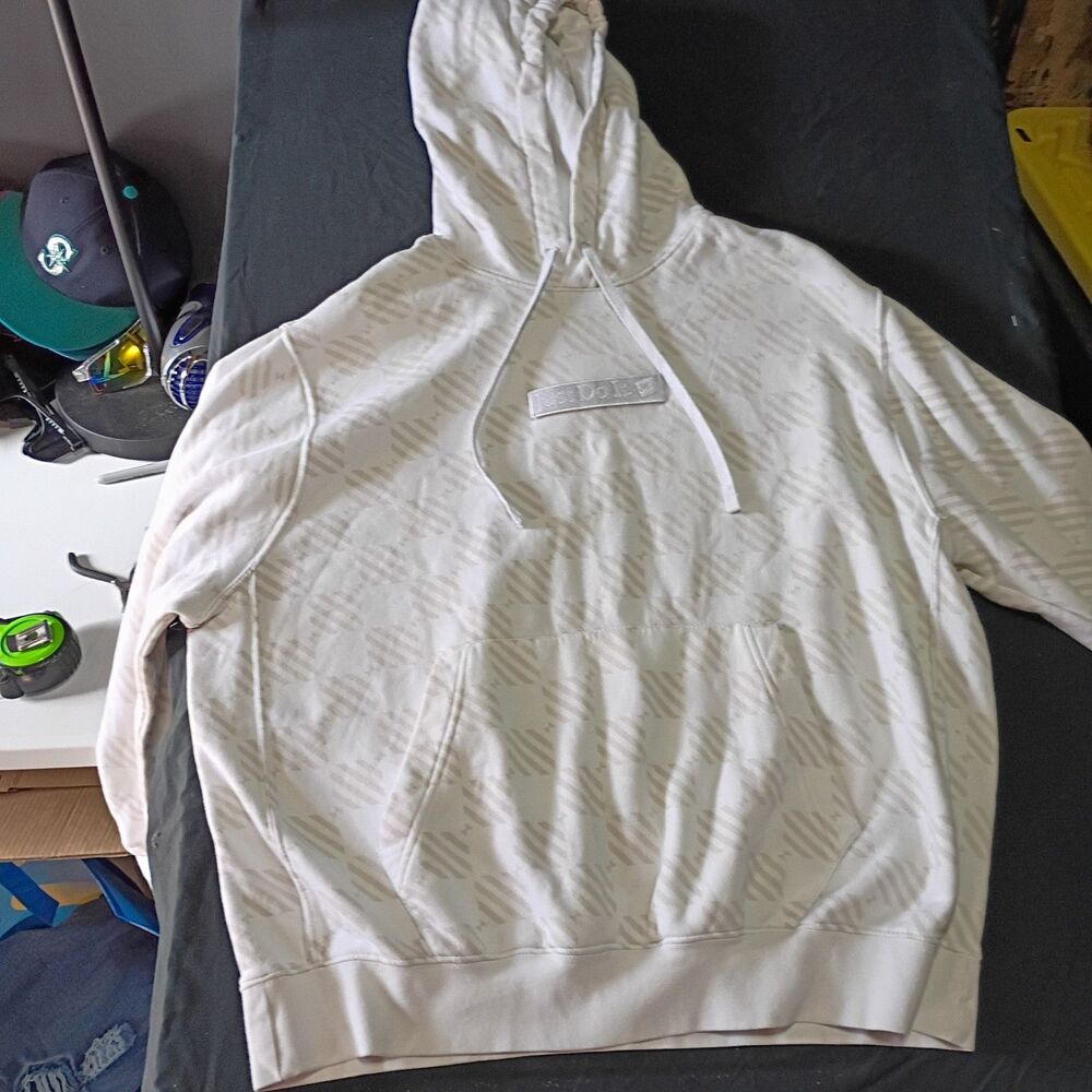 Nike Sportswear Just Do It Men's XL White Camo Fleece Pullover Hoodie